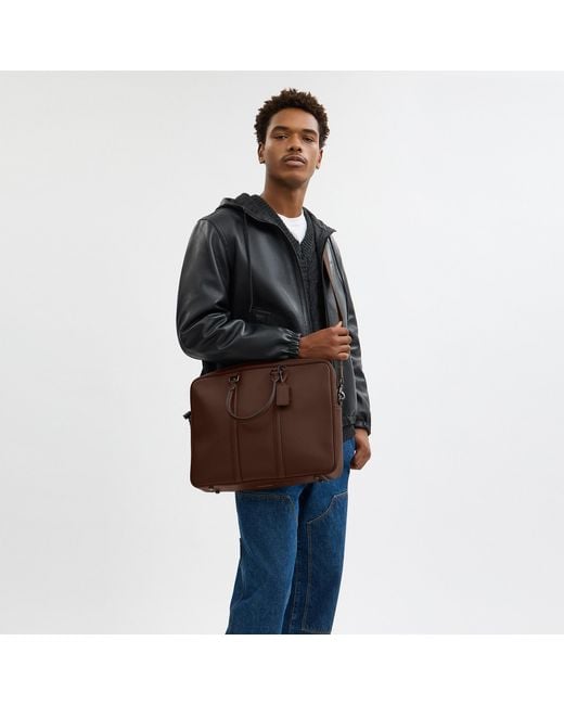 COACH Brown Metropolitan Workbag for men
