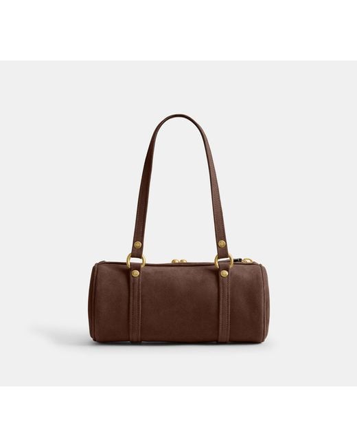 COACH Black Kisslock Barrel Bag 28