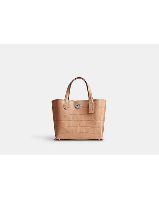 COACH Brown Willow Tote Bag 24