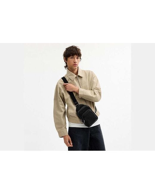 COACH Black Racer Sling Pack for men