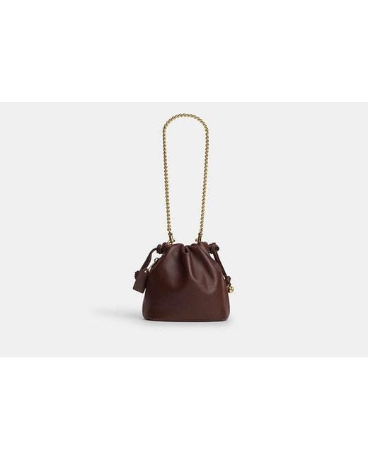 COACH Black Faye Mini Drawstring Bag