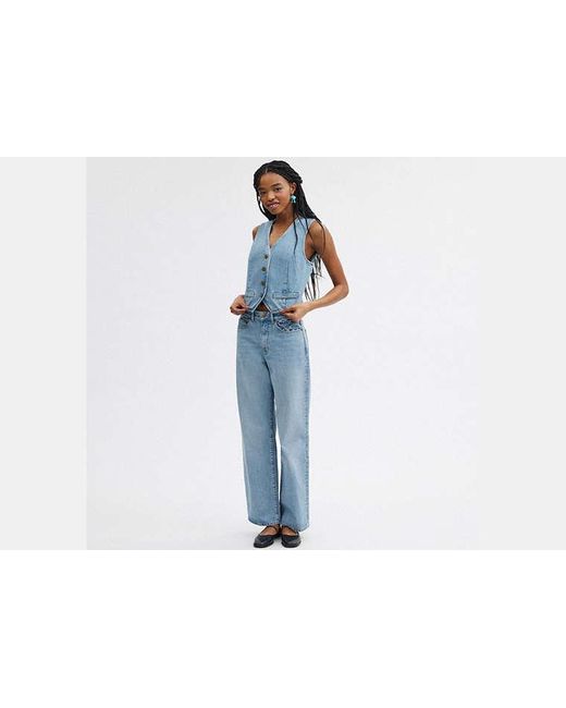 COACH Blue Loose Fit Jeans