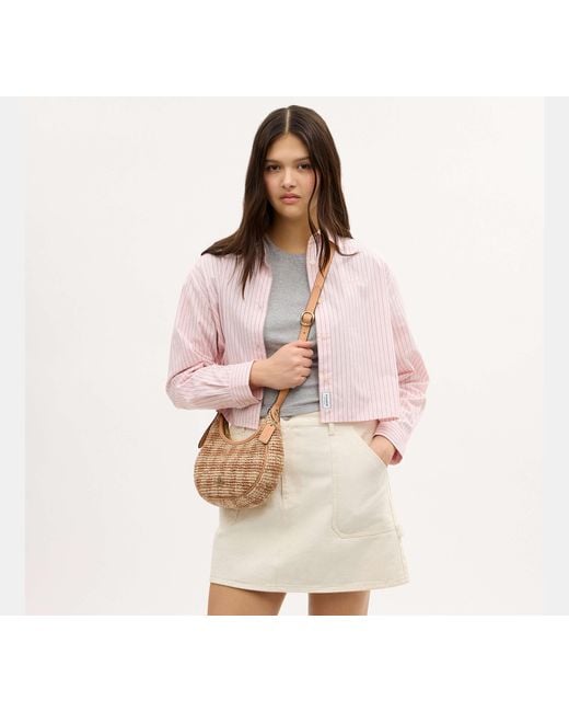 COACH Black Emily Shoulder Bag With Gingham Print