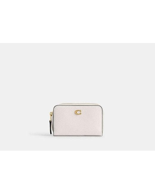 COACH Black Essential Small Zip Around Card Case