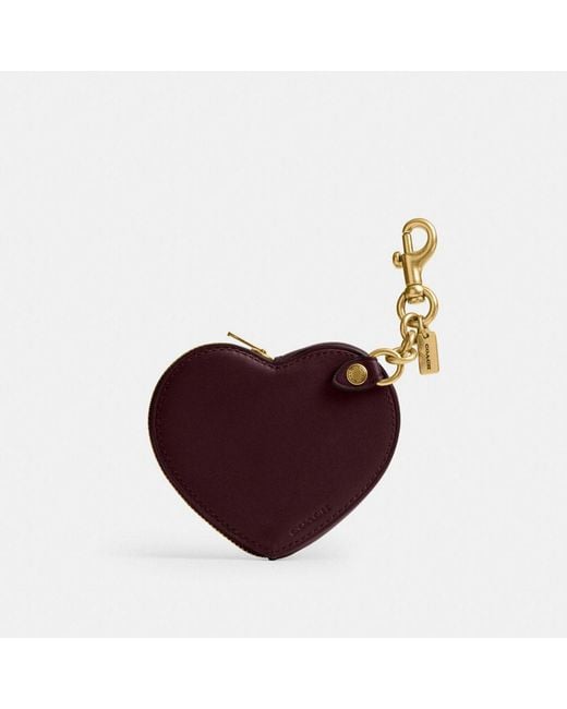 COACH Heart Coin Purse in Purple | Lyst Canada