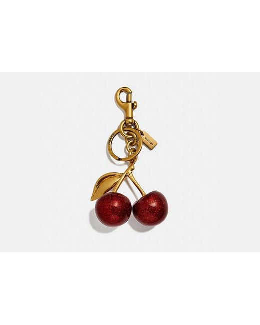 COACH Black Cherry Bag Charm