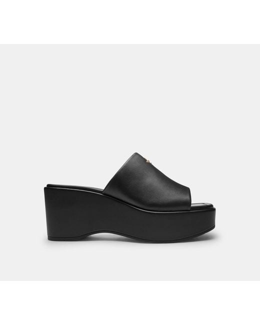 COACH Black Phoebe Platform Sandal