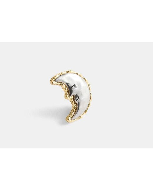 COACH Black Moon Earring