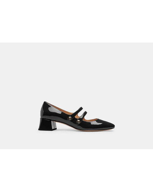 COACH Black Angelina Mary Jane Flat
