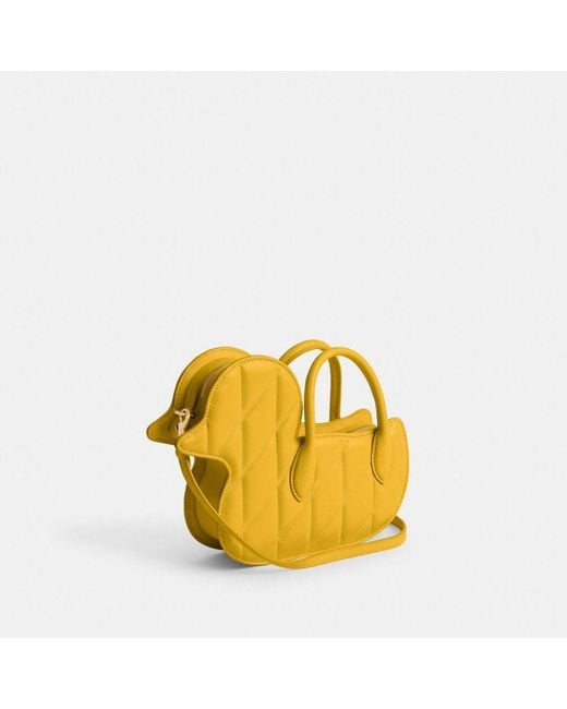 COACH Yellow Duck Bag With Quilting
