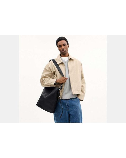 COACH Black Bleecker Bucket Bag 36 for men