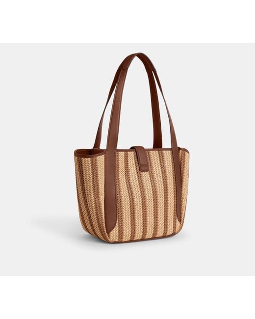 COACH Black Hadley Turnlock Tote