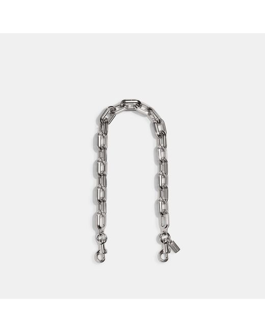 COACH White Link Chain Strap
