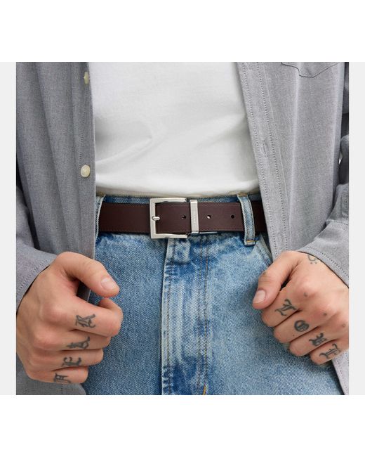 COACH Black Harness Buckle Cut-To-Size Belt, 30 Mm for men