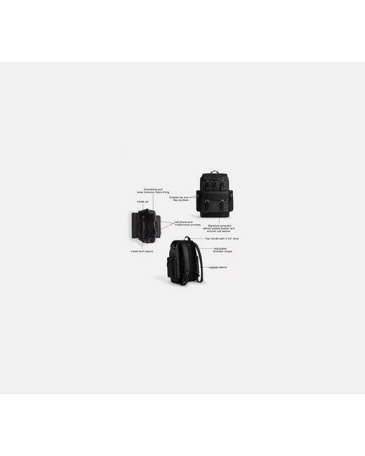 COACH Black Sprint Backpack for men