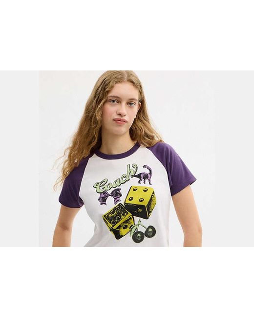 COACH Black Charms Raglan T-Shirt