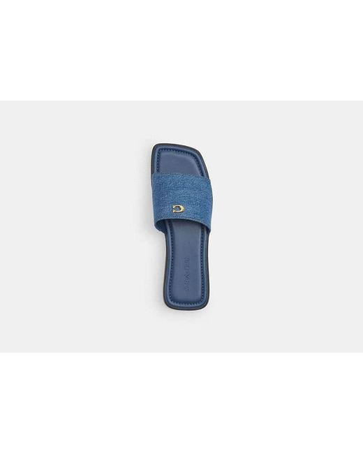 COACH Blue Florence Sandal