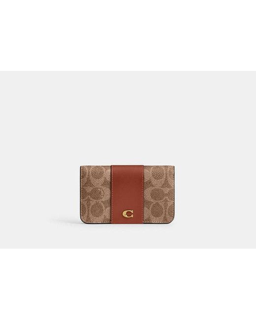 COACH White Essential Slim Card Case