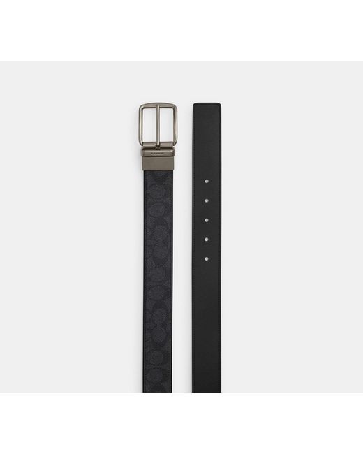 COACH Black Boxed Card Case And Belt Set for men