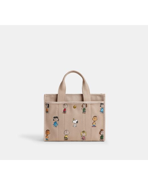 ★Coach★ Coach X Peanuts Cargo Tote Bag 26 CBF70 SVA47 COACH x PEANUTS Cargo Tote Bag 26 Snoopy Print Black Multi
