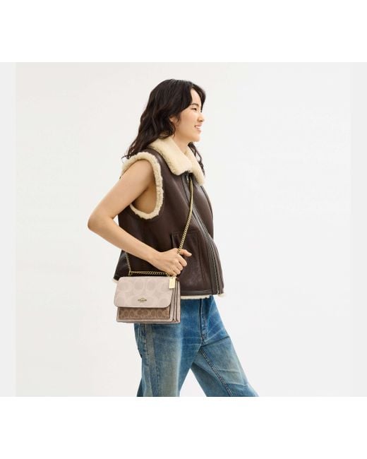 COACH Black Klare Crossbody Bag In Blocked Signature Canvas