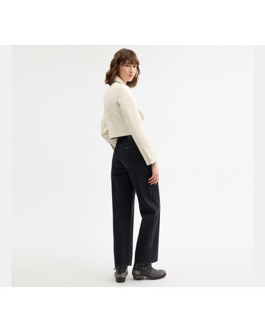 COACH Black Heritage C Shrunken Jacket