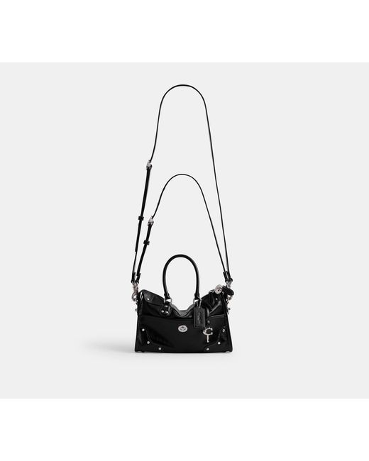 COACH Black Rhyder Satchel Bag 24