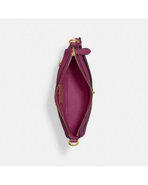 COACH Polished Pebble Leather Chaise Crossbody in Purple Lyst