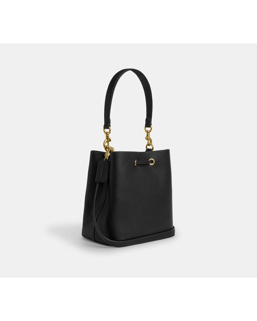 COACH Black Rowan Bucket Bag