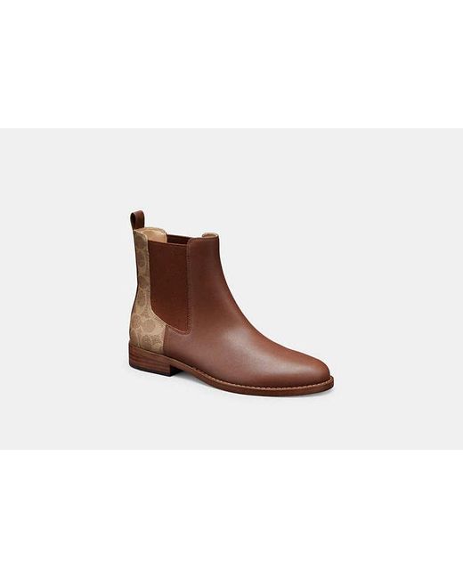 COACH Brown Meredith Bootie