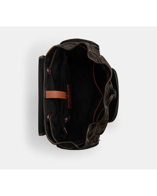 COACH Black Finn Backpack for men