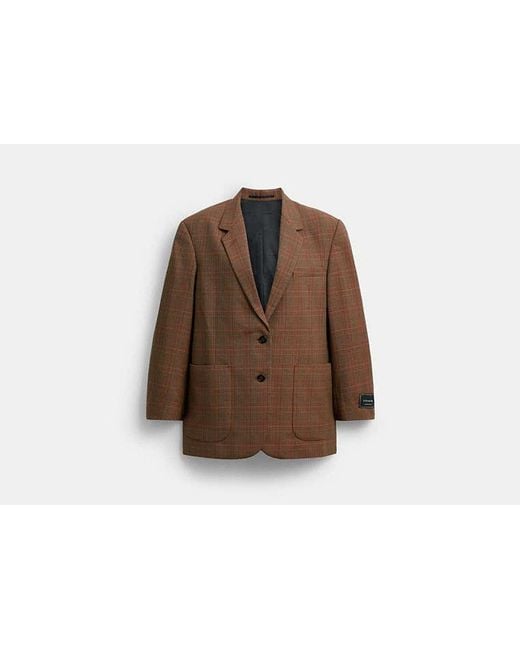 Blazer Extragrande Con Una Botonadura COACH de color Black