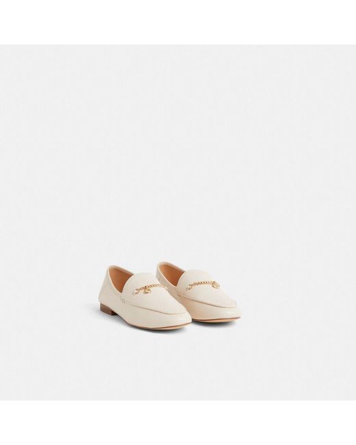 COACH White Restored Hanna Loafer