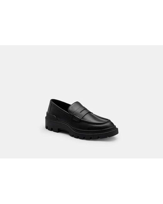 COACH Black Loafer for men