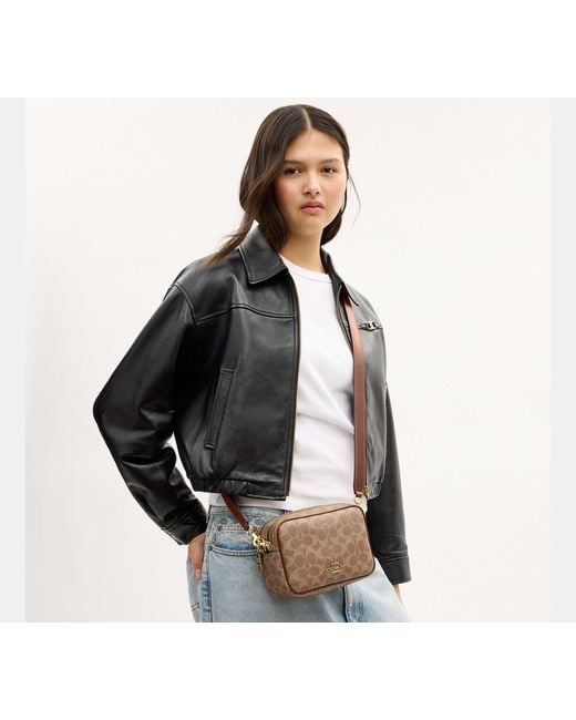 COACH Black Mini Carey Crossbody Bag