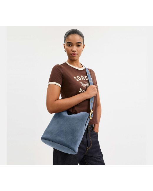 Borsa A Secchiello Bleecker di COACH in Blue