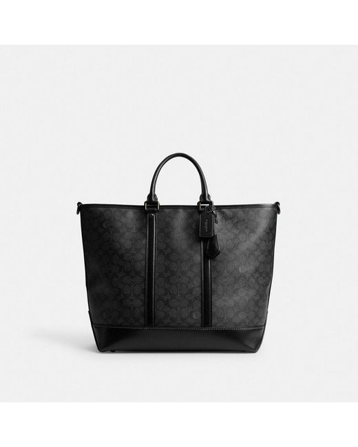 COACH Metropolitan Carryall In Signature Canvas in Black for Men Lyst