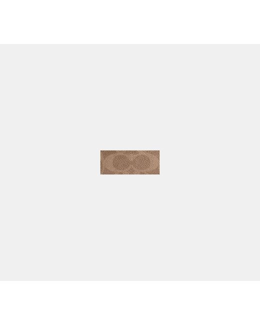 COACH Brown Signature Canvas Zip Wallet