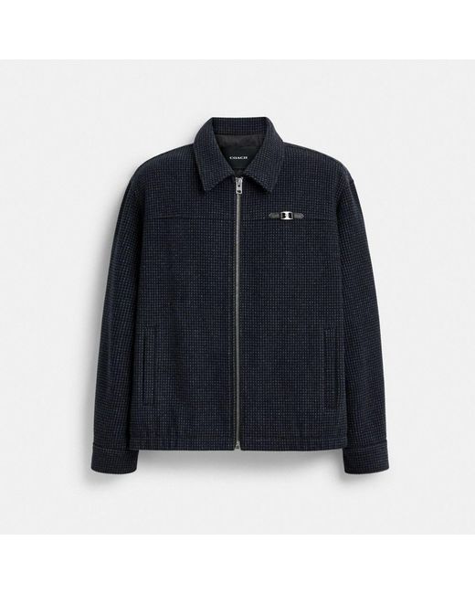 COACH Blue Heritage C Plaque Harrington Jacket for men