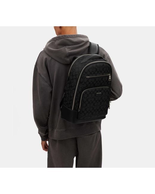 COACH Black Ethan Backpack for men