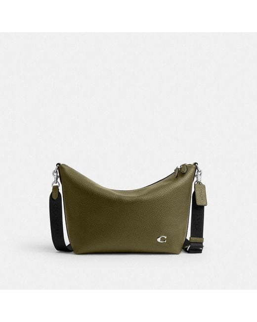 コーチ　メッセンジャーバッグ オリーブグリーン ブラウン COACH Top Zip Messenger Bag in Green for Men | Lyst