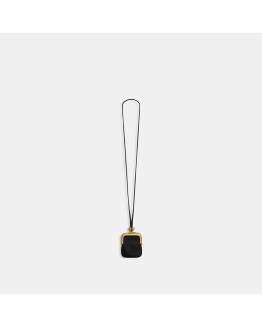 COACH White Rectangle Kisslock Pouch