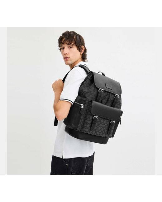 COACH Black Sprint Backpack for men