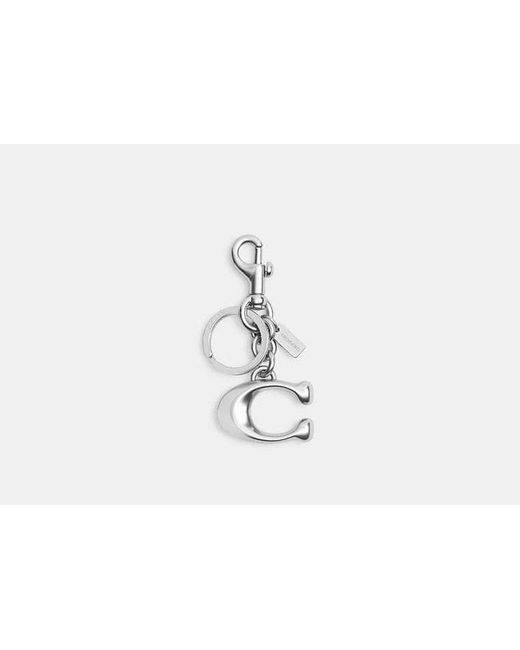 COACH Black Signature Bag Charm for men