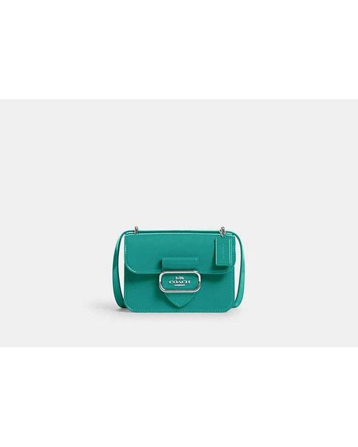 COACH Green Morgan Square Crossbody Bag