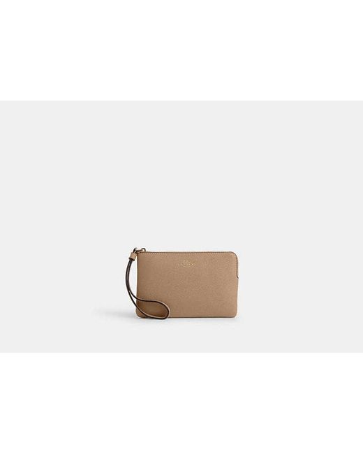 Bolso Pouch Con Cremallera Corner COACH de color Black