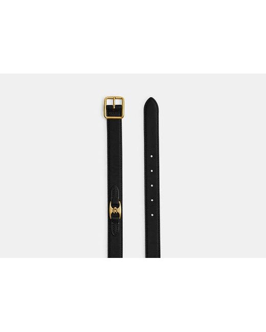 COACH Black Classic Buckle Belt With Hip Detail%2c 25mm