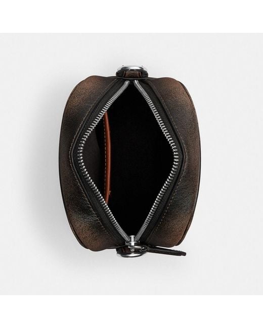COACH Black Hitch Crossbody In Loved Leather for men