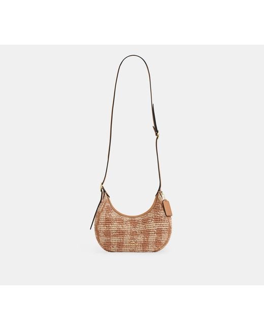 COACH Black Emily Shoulder Bag With Gingham Print