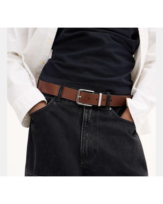 COACH Black Harness Buckle Belt for men